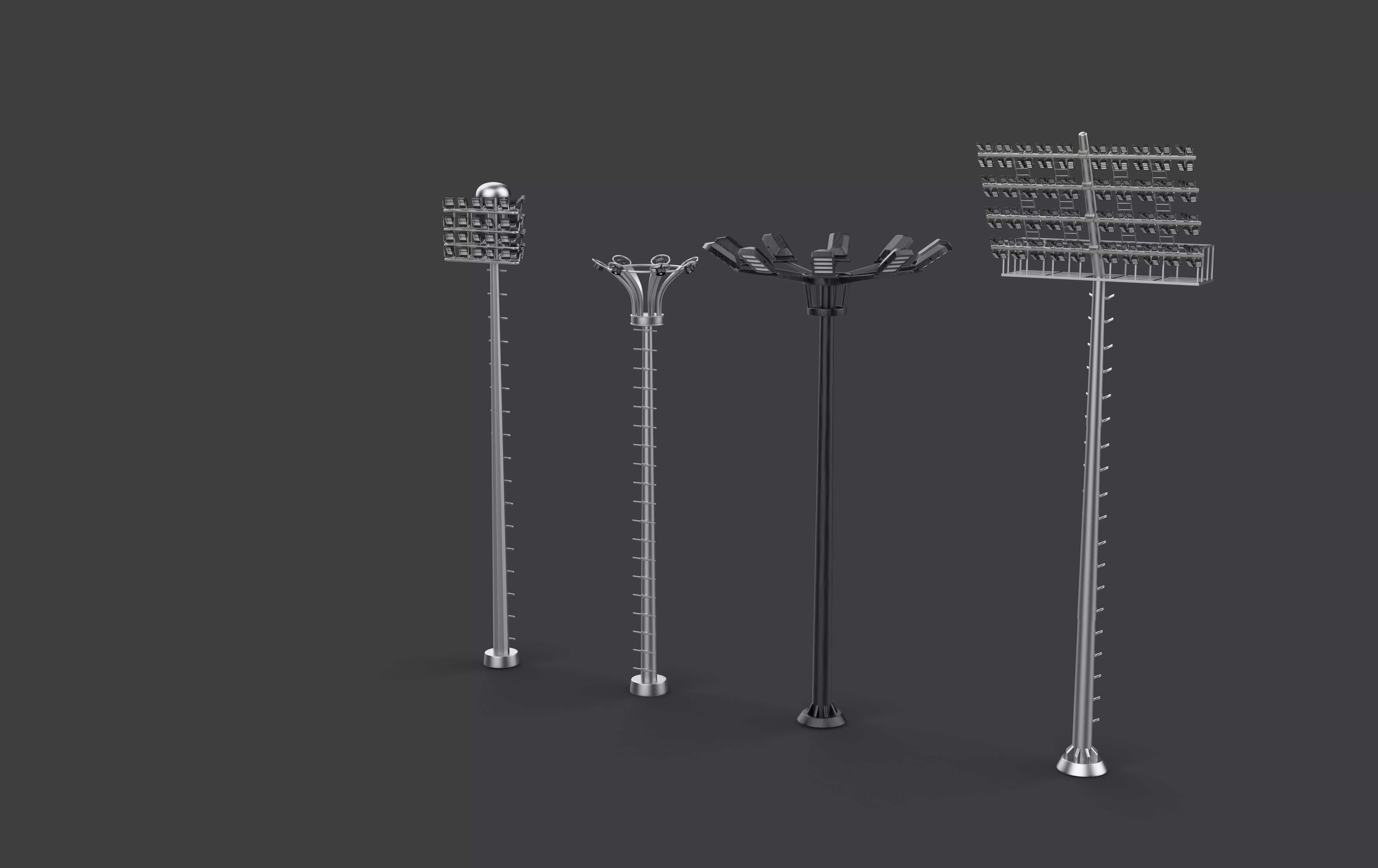 Stadium Light Tower all 3D model_11