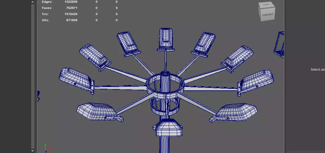 Stadium Light Tower all 3D model_23