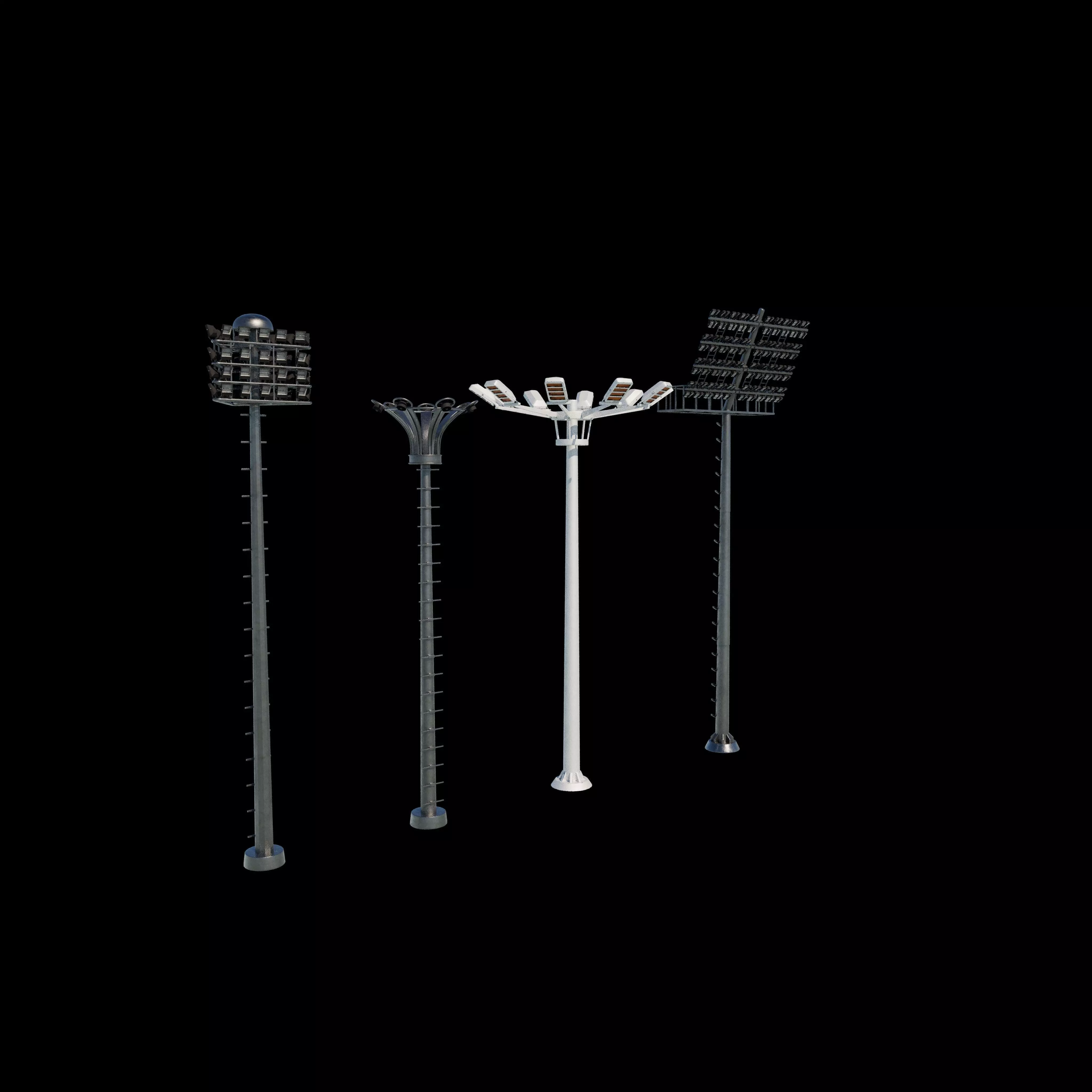 Stadium Light Tower all 3D model_19