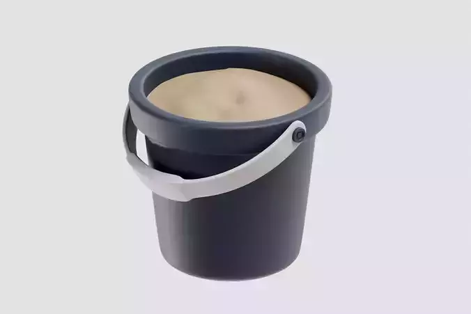 Beach bucket sand bucket Low-poly 3D model