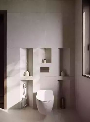 Bathroom full Interior Scene 3D model