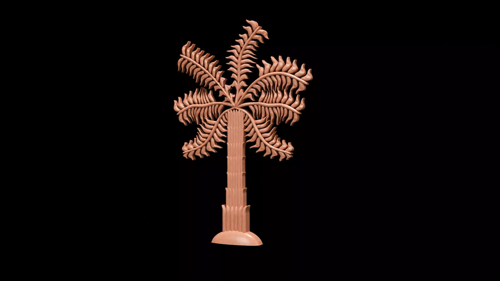 Palm Tree Relief 3D Printable Model 3D print model
