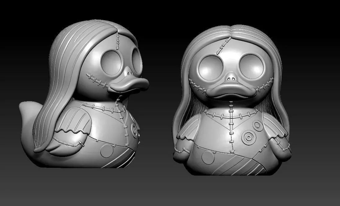 Rubber Duck - Sally skellington model - 3D print 3D print model_2