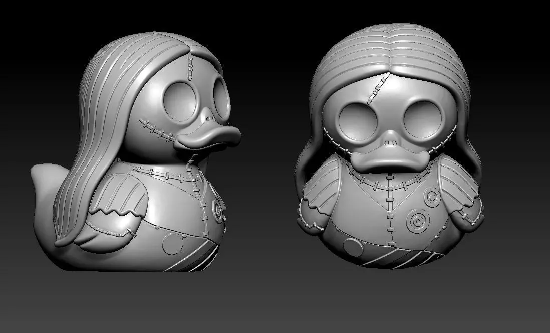 Rubber Duck - Sally skellington model - 3D print 3D print model_3