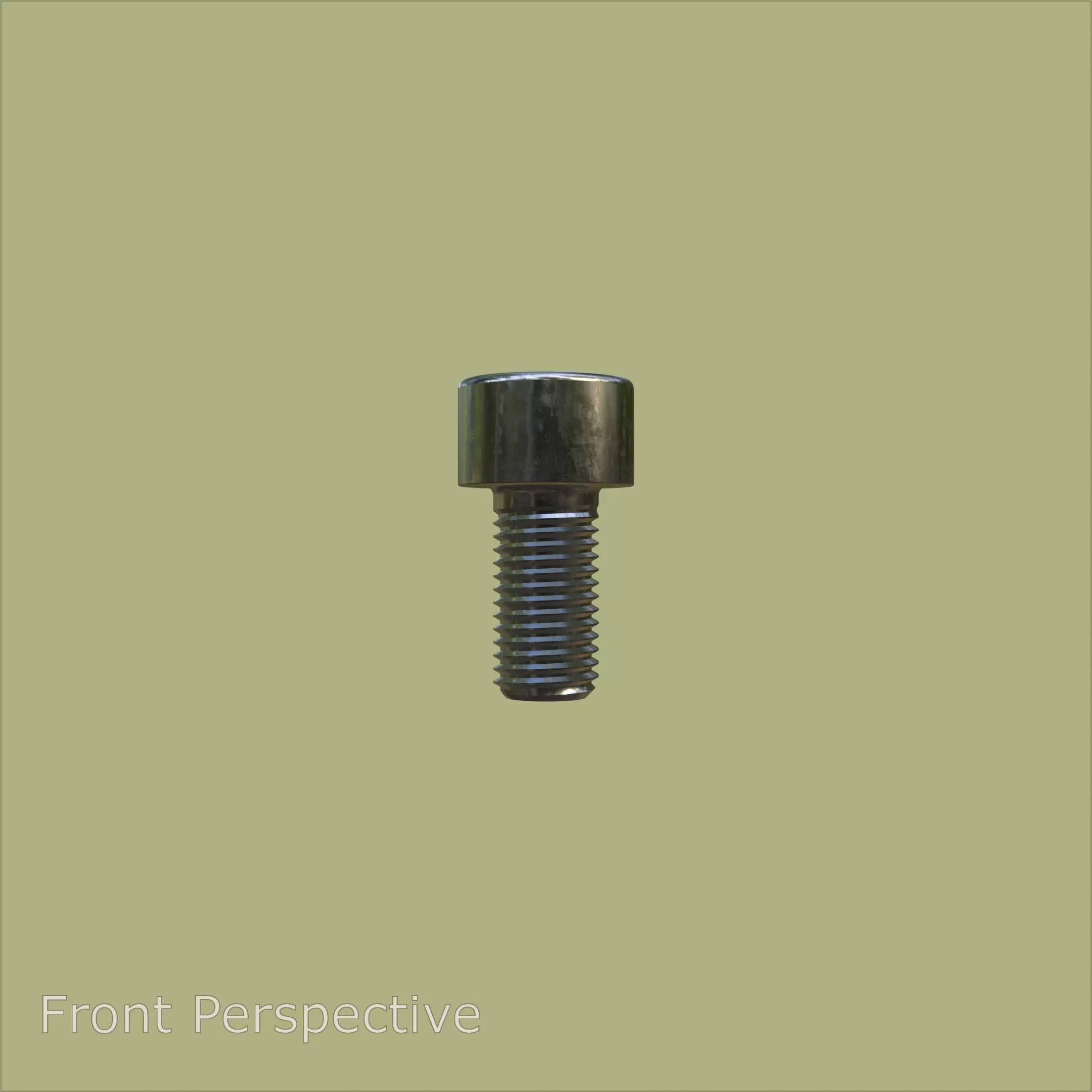 Steel Stained M6 Torx T30 Cap Bolt with PBR 4K 3D model_1