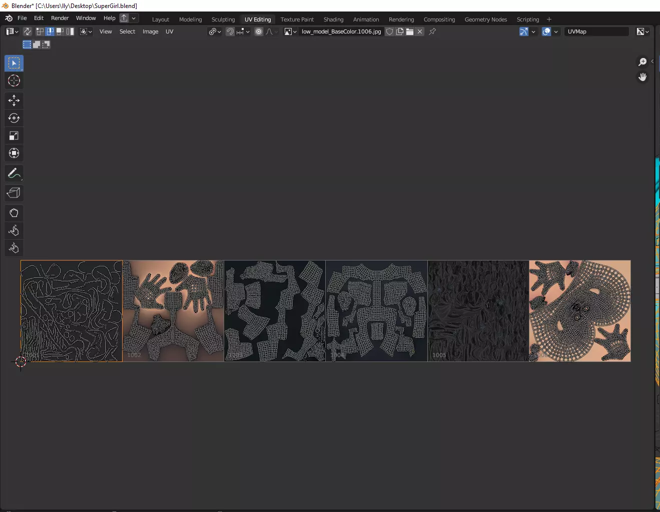 Stylized Sci-Fi Female Character Low-poly 3D model_6
