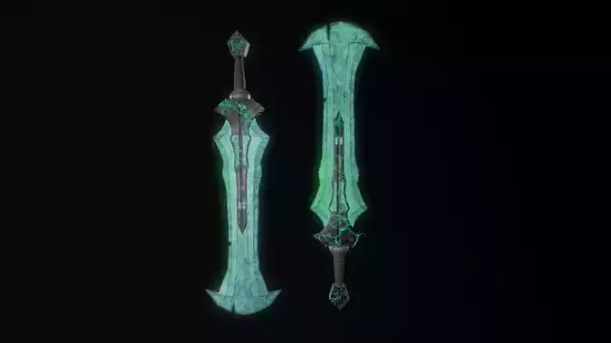 ice sword PBR FBX