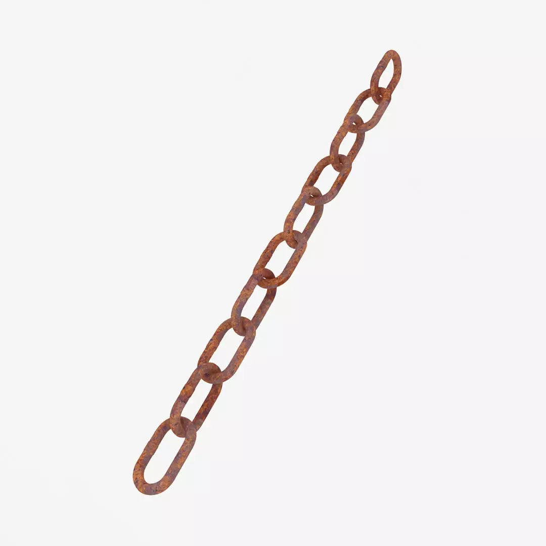 Old Chain Low-poly 3D model_1