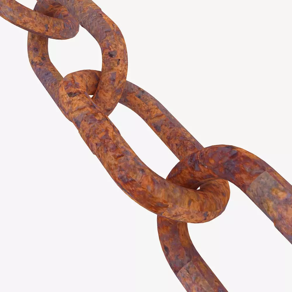 Old Chain Low-poly 3D model_0