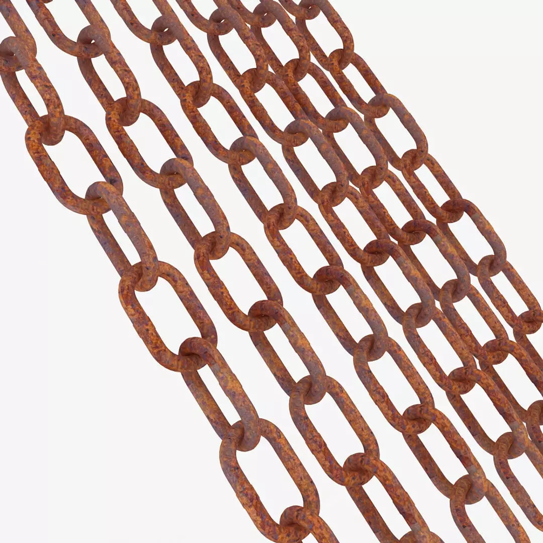 Old Chain Low-poly 3D model_2