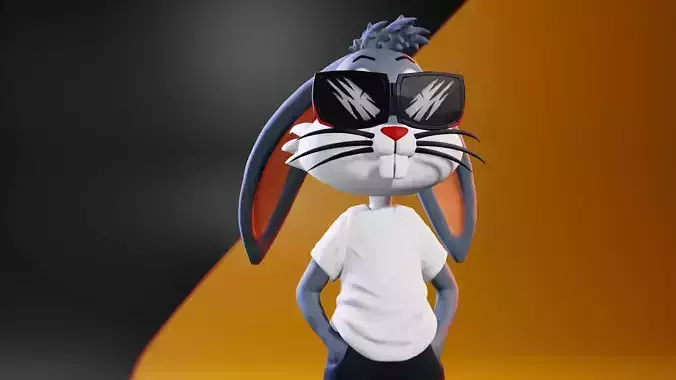 cute Rabbit  Animal for 3D Printing