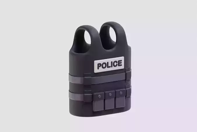 Police Vest cartoon