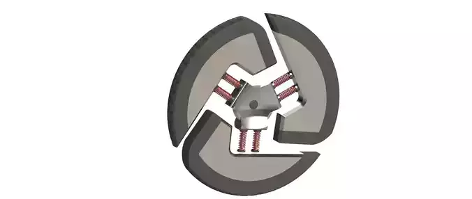 Innovative Tire with Integrated Dampers  SolidWorks And STEP