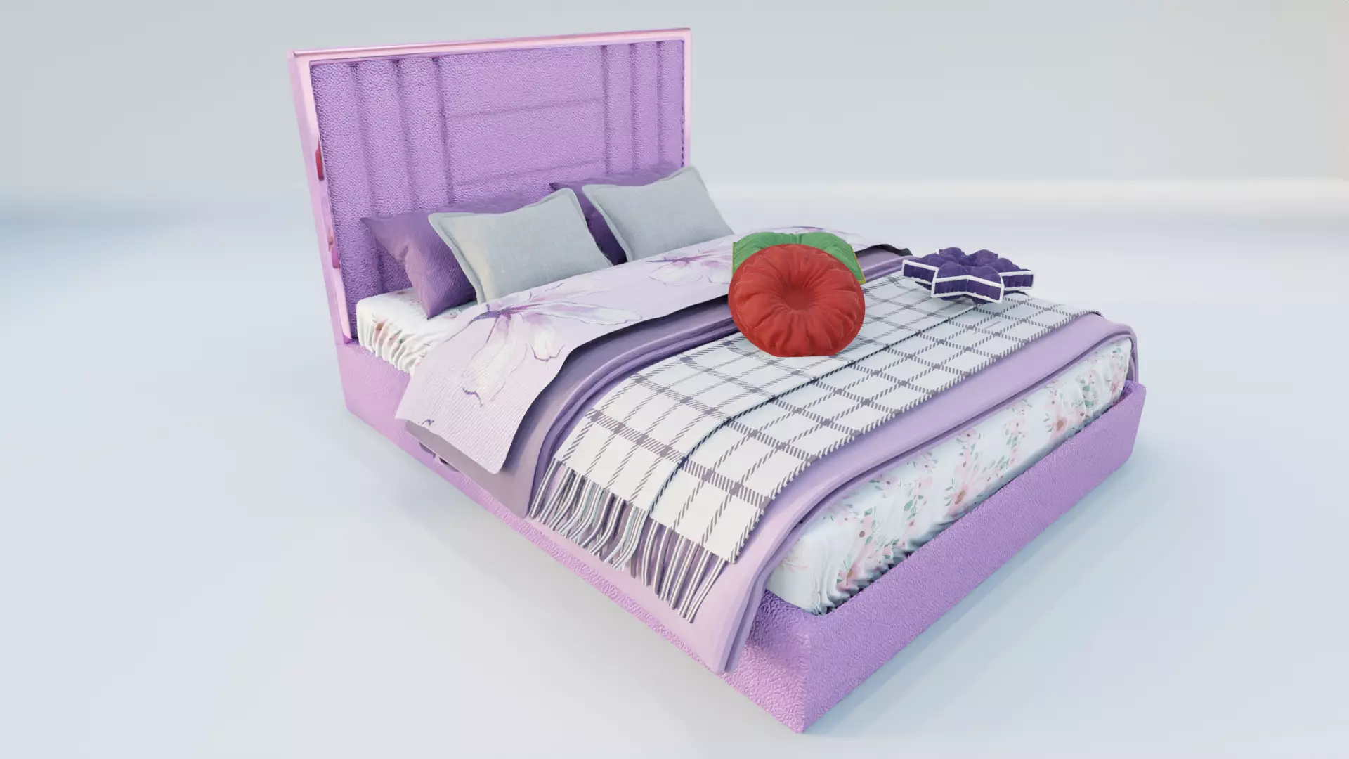 Penchat Markurio Bed Low-poly 3D model_2