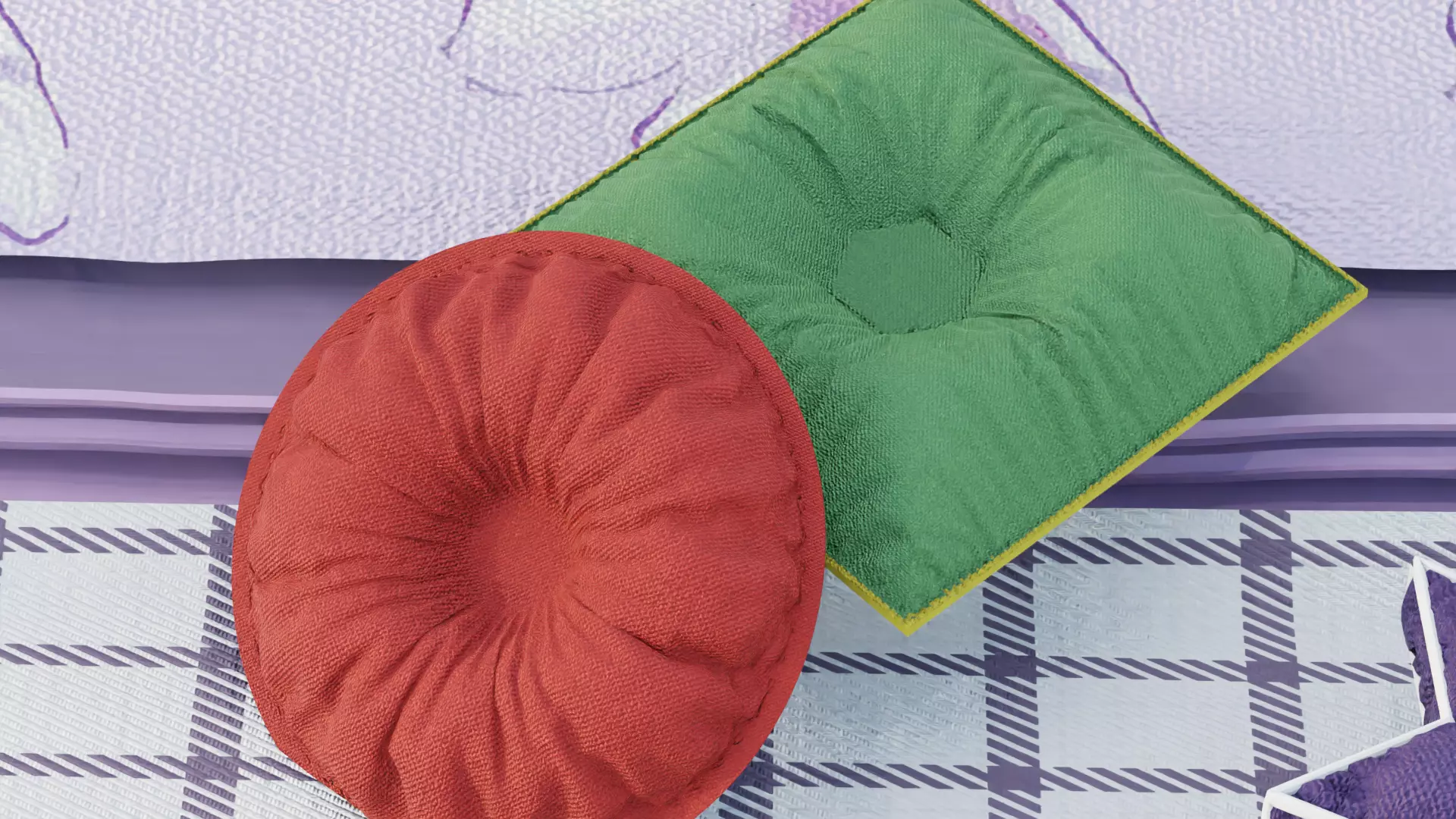 Penchat Markurio Bed Low-poly 3D model_5