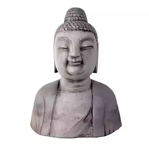 Stone Garden Buddha Bust