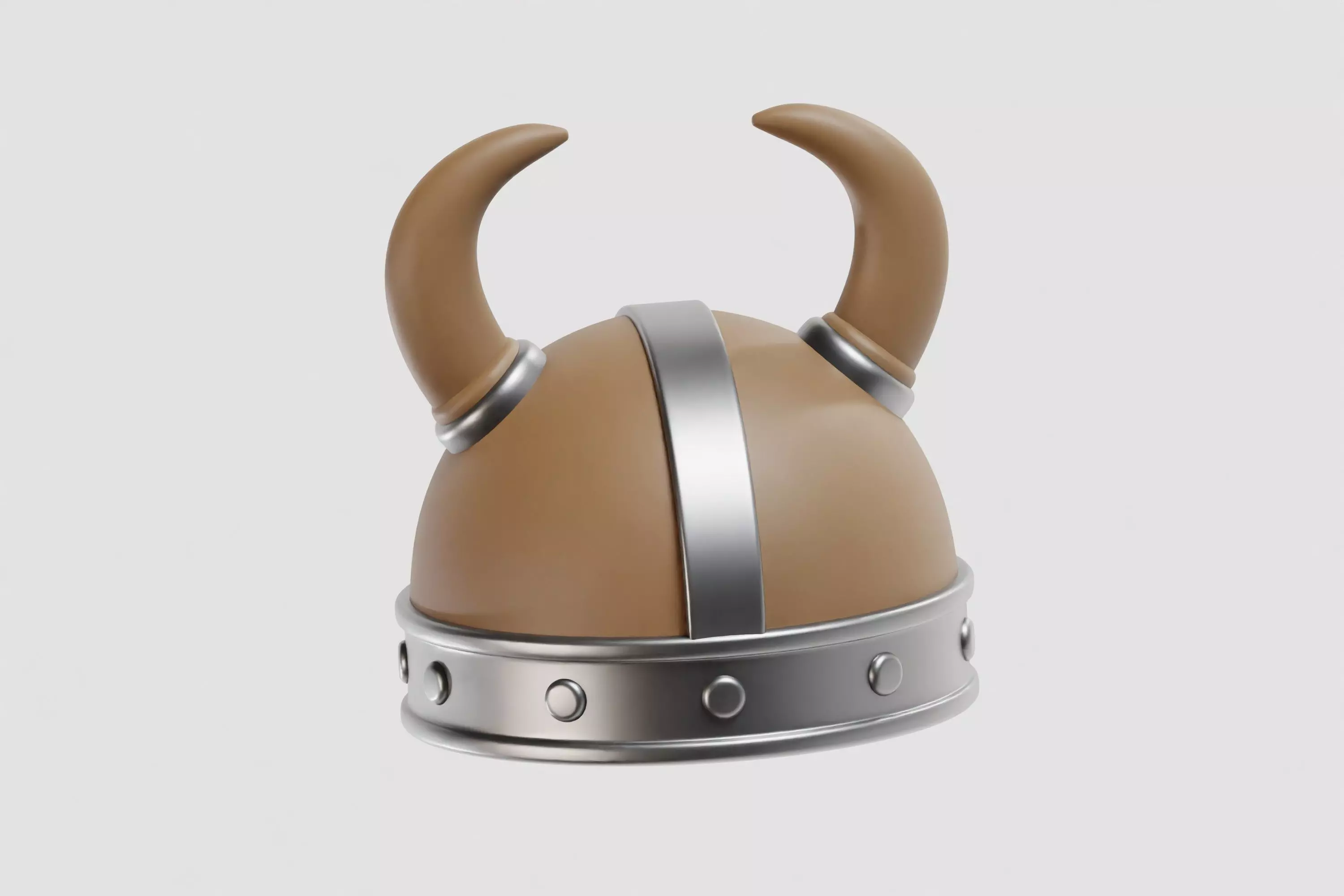 Viking Helmet cartoon Low-poly 3D model_2