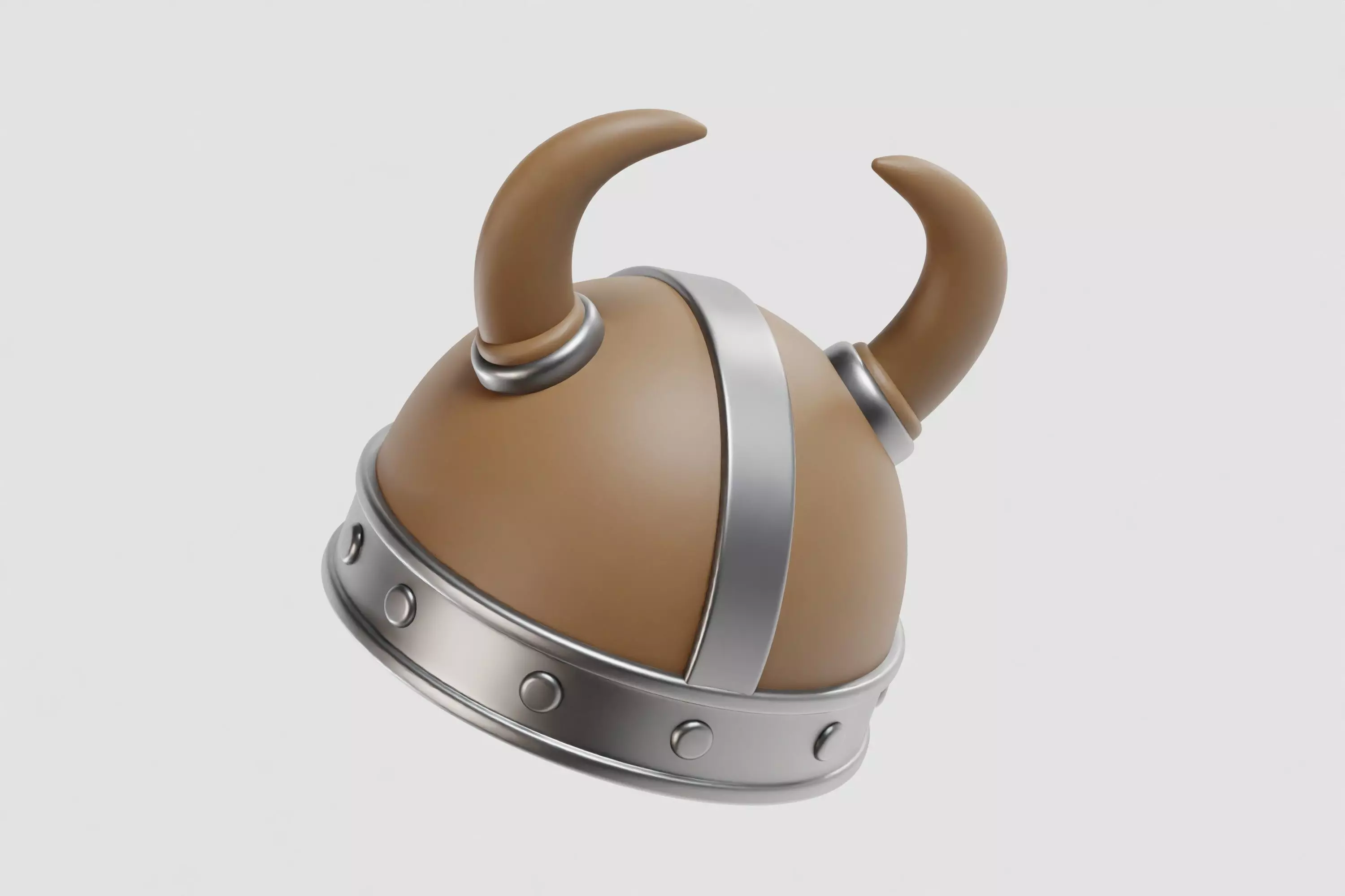 Viking Helmet cartoon Low-poly 3D model_4