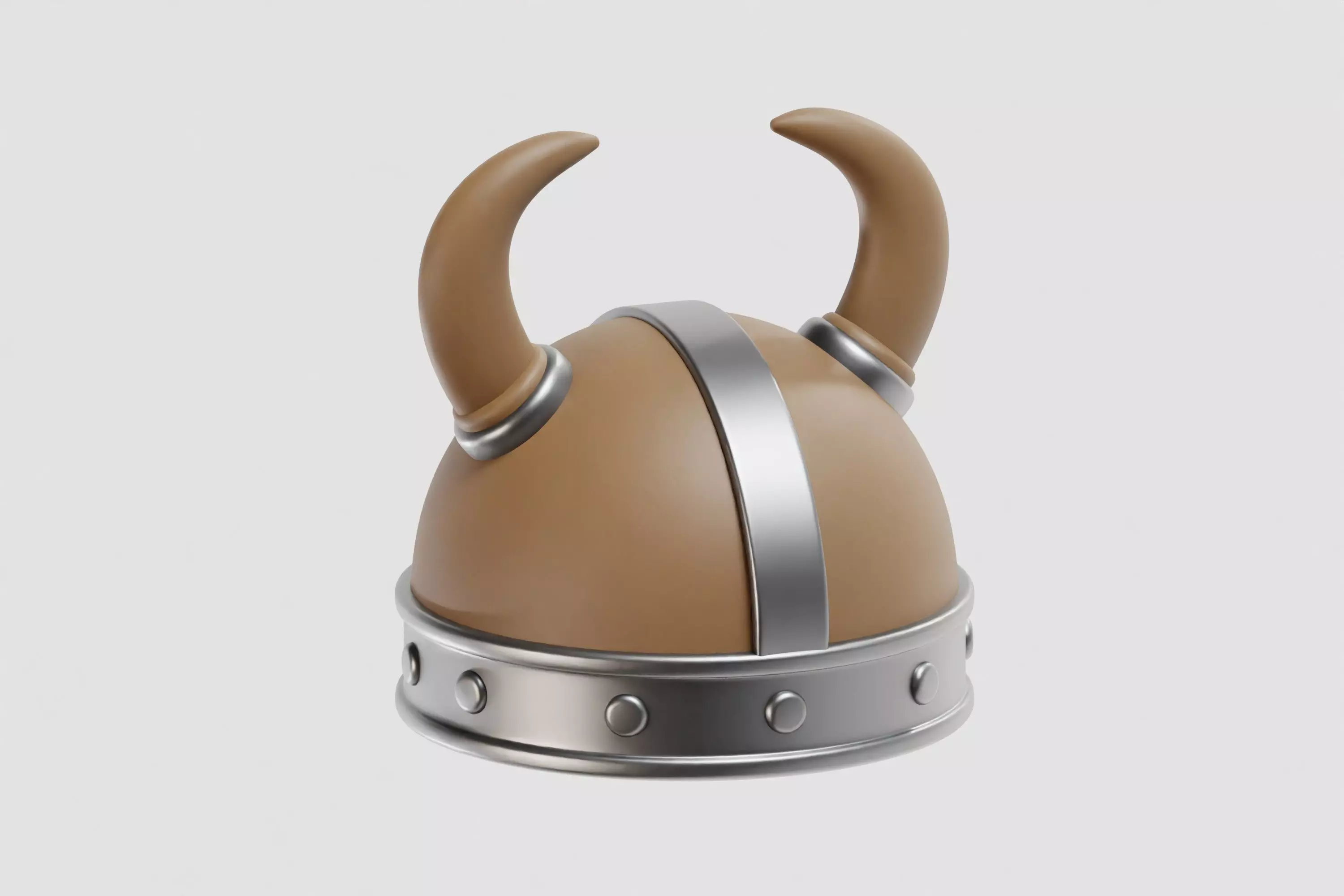 Viking Helmet cartoon Low-poly 3D model_1