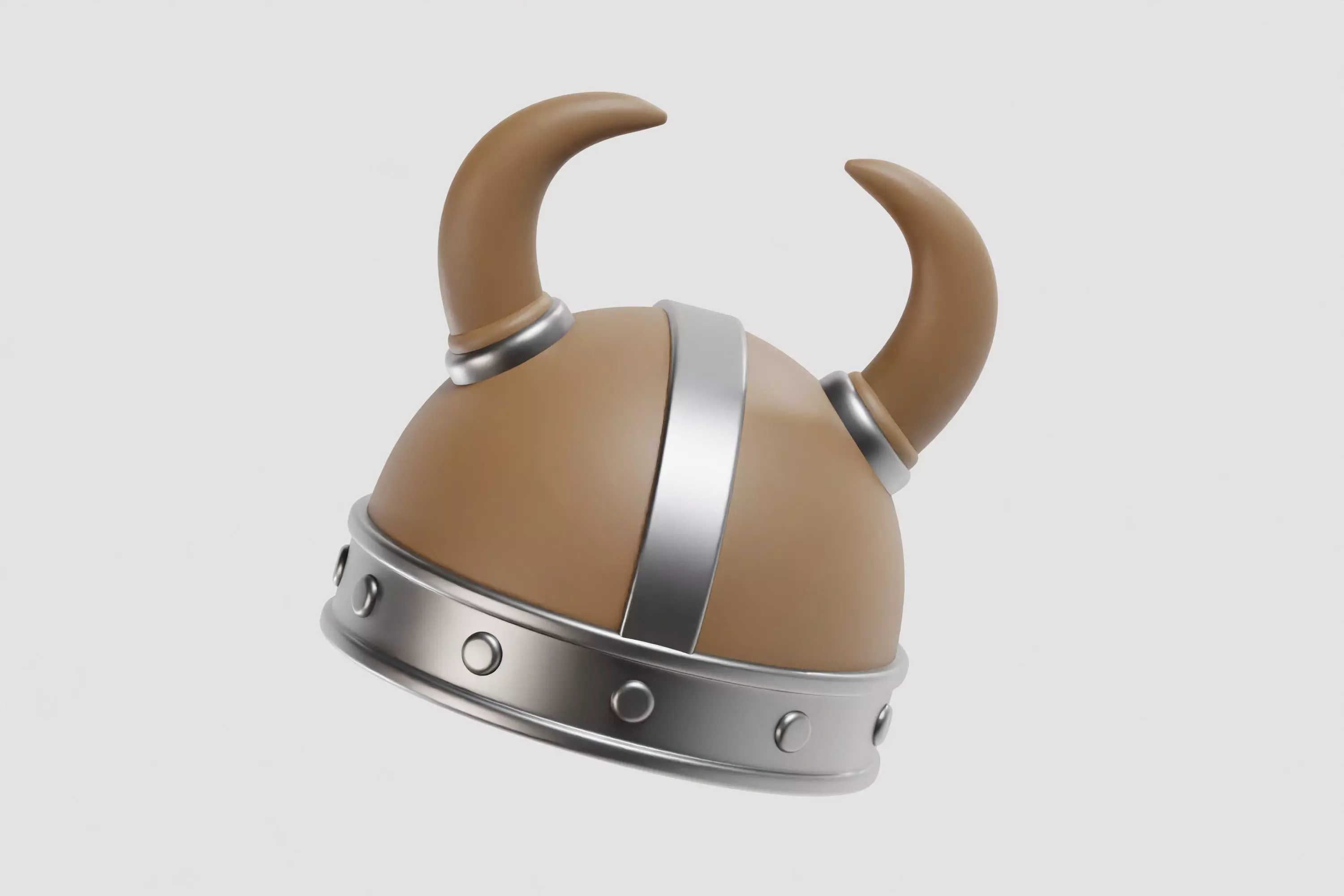 Viking Helmet cartoon Low-poly 3D model_3