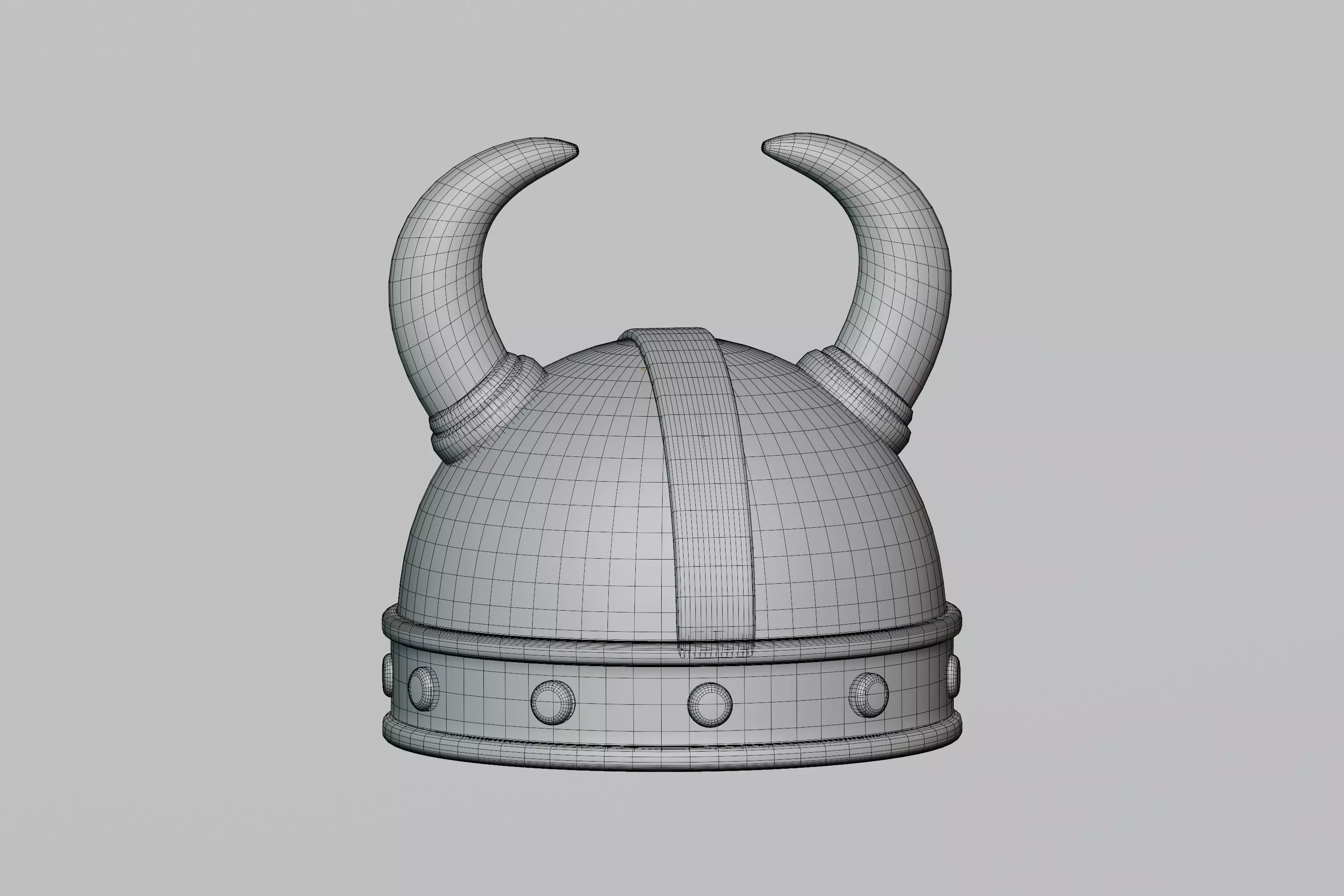 Viking Helmet cartoon Low-poly 3D model_7