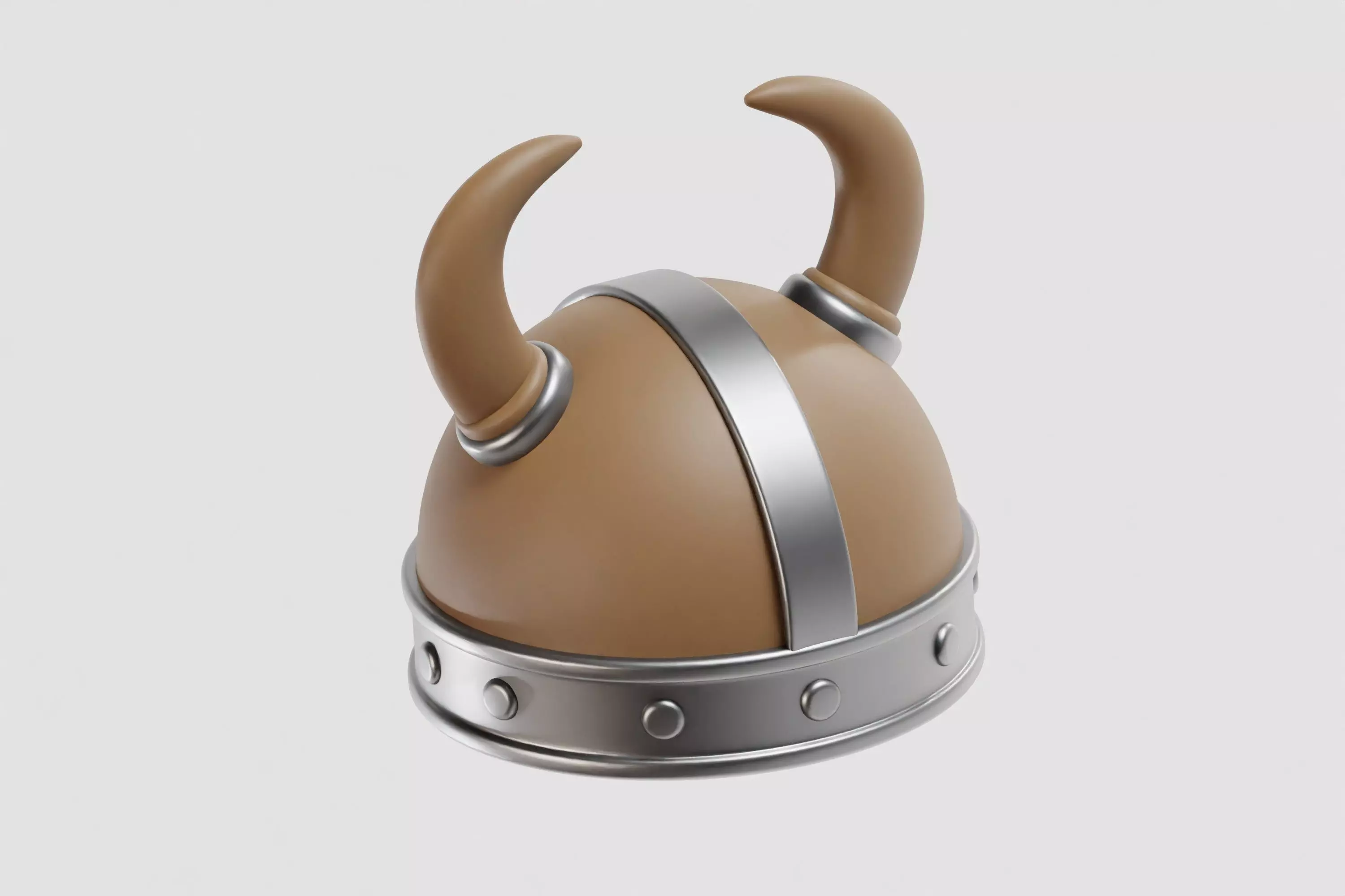 Viking Helmet cartoon Low-poly 3D model_5