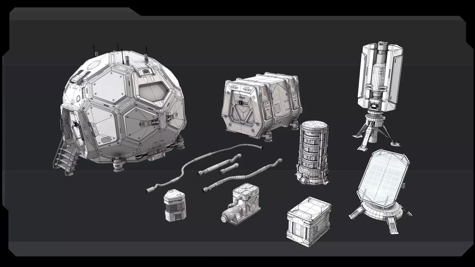 MARS Missions Pack Low-poly 3D model_14