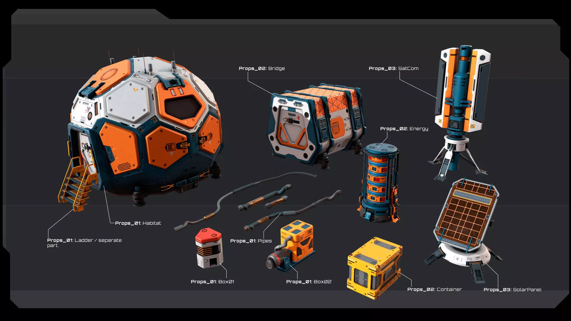 MARS Missions Pack Low-poly 3D model_10