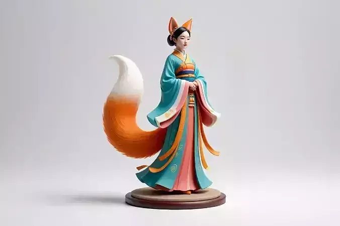 2121Fox Spirit Woman in Pu Song Ling Style  magic