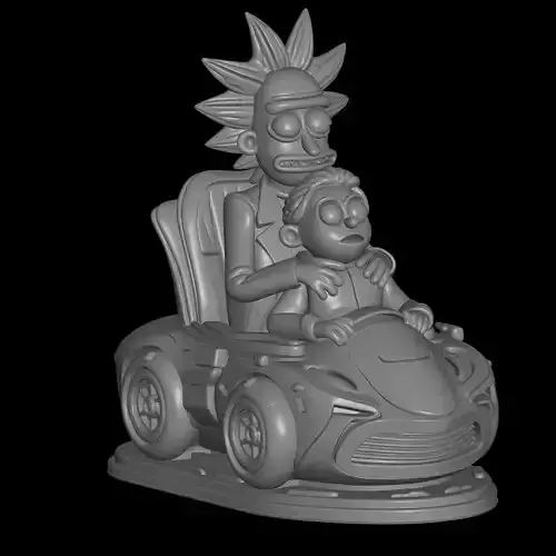 Rick and Morty design 3D print model