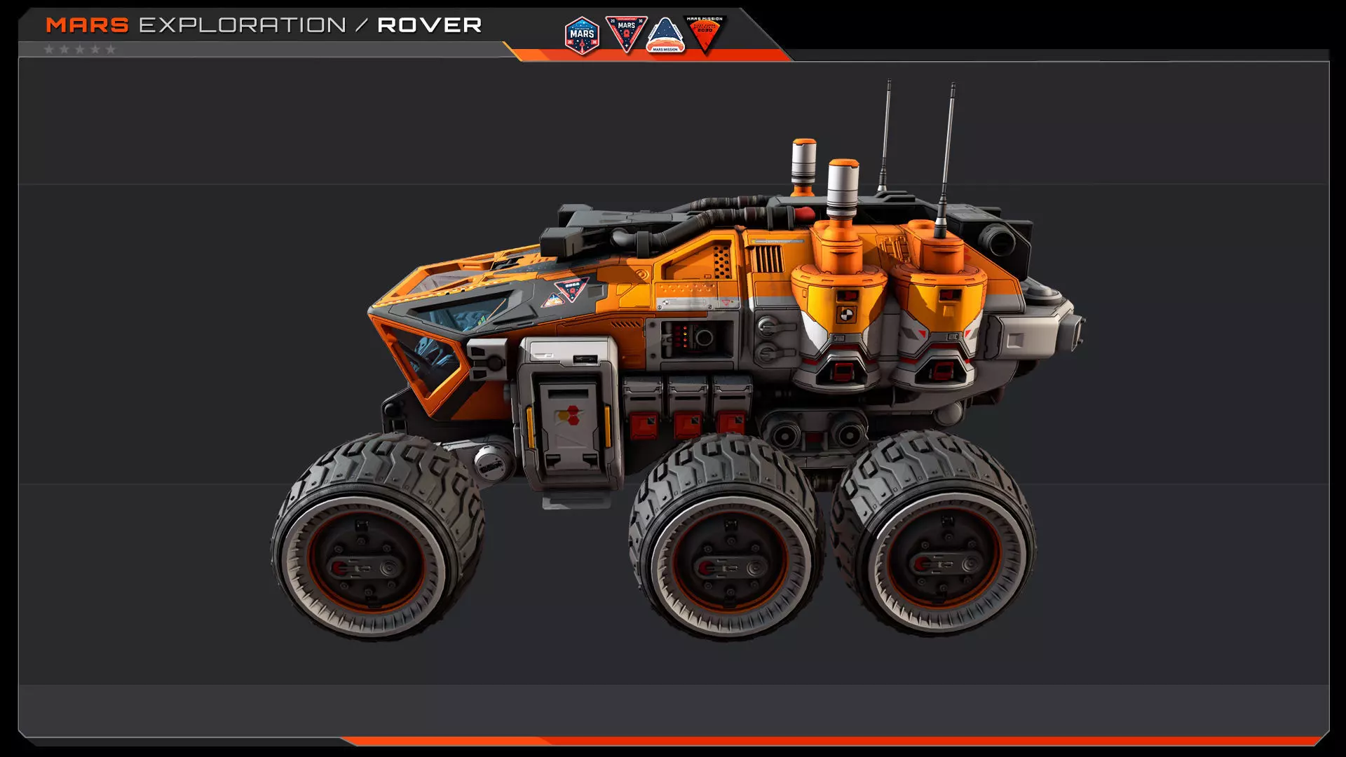 MARS Rover Low-poly 3D model_4
