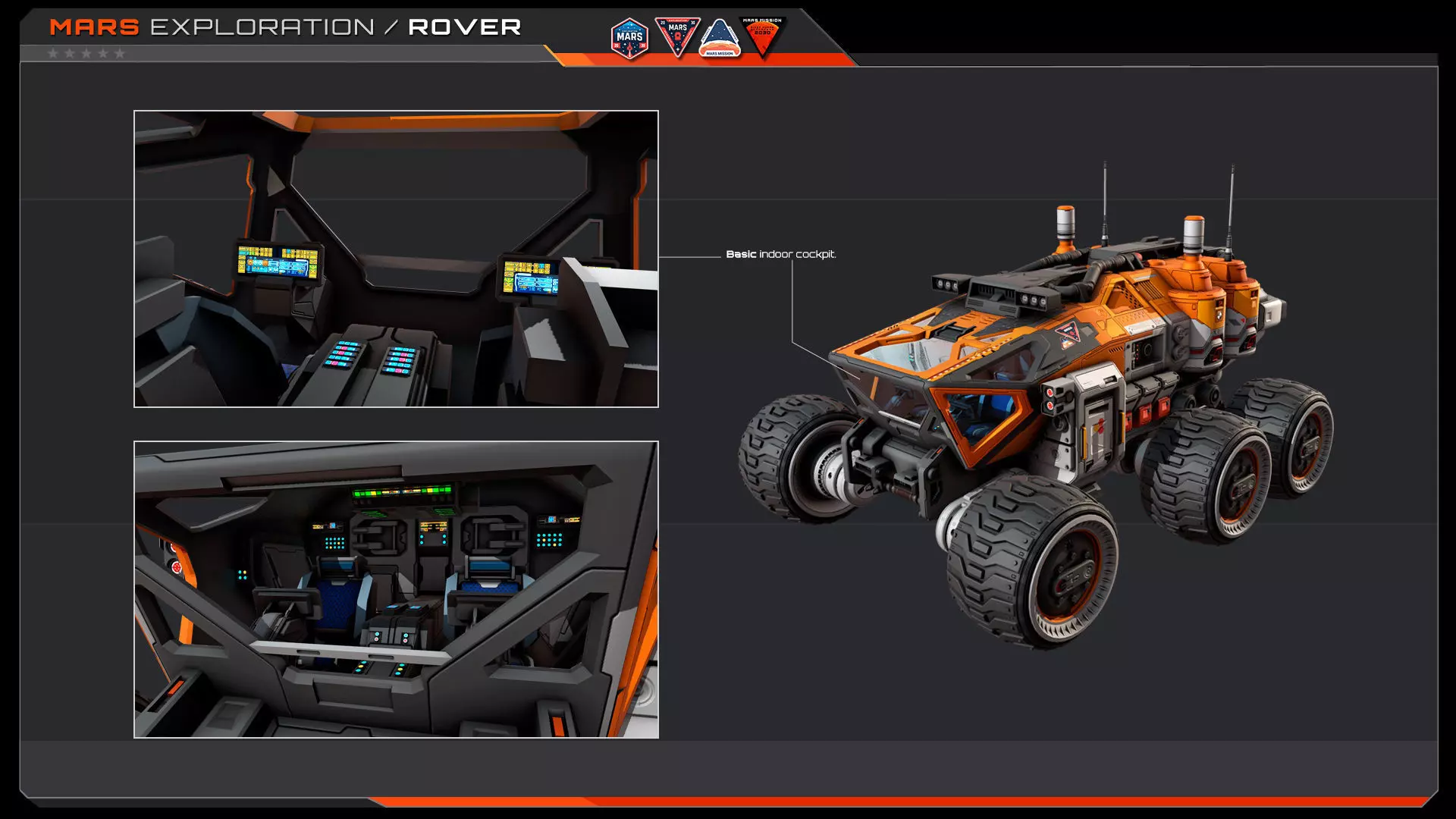 MARS Rover Low-poly 3D model_8