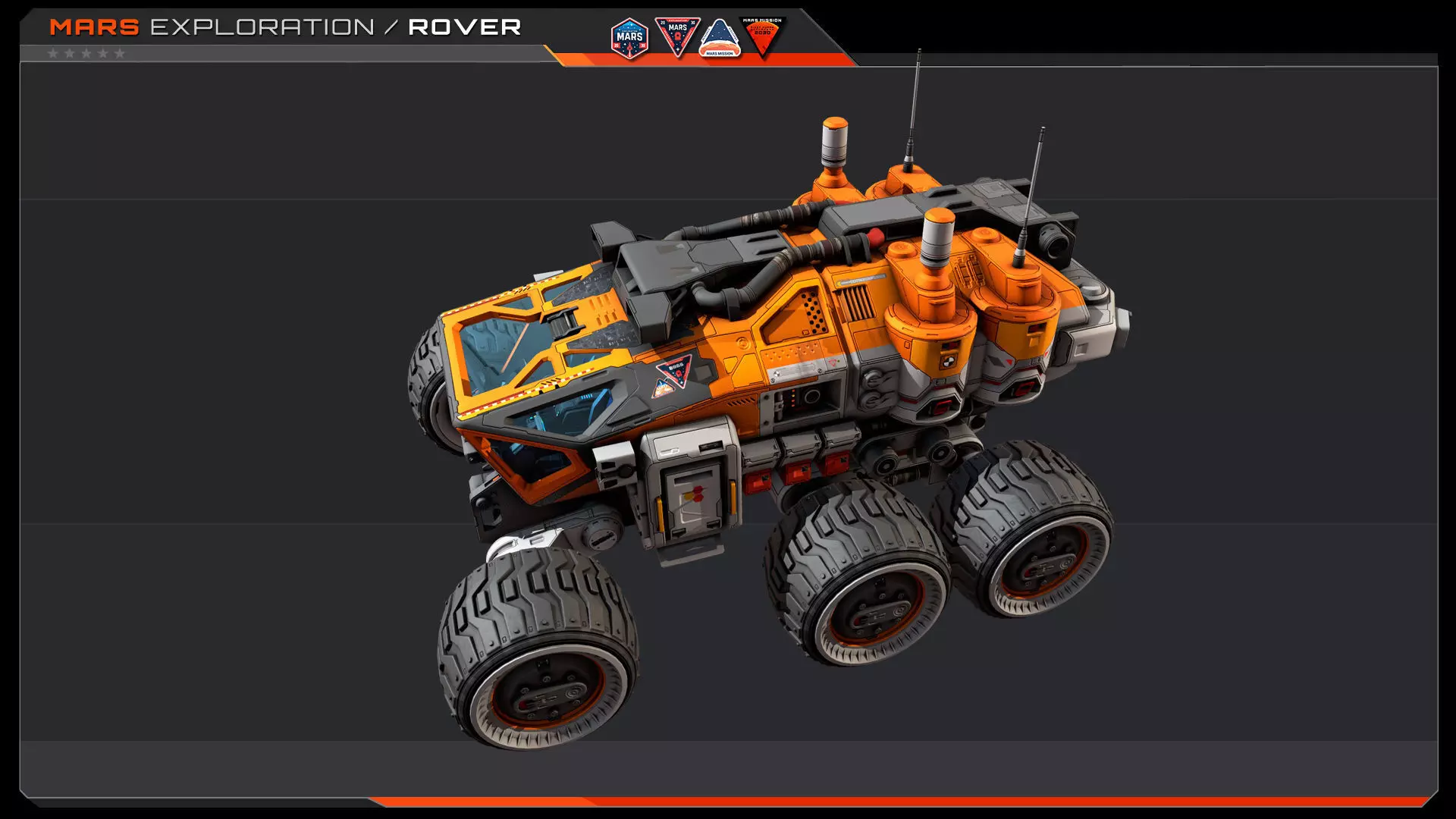 MARS Rover Low-poly 3D model_3