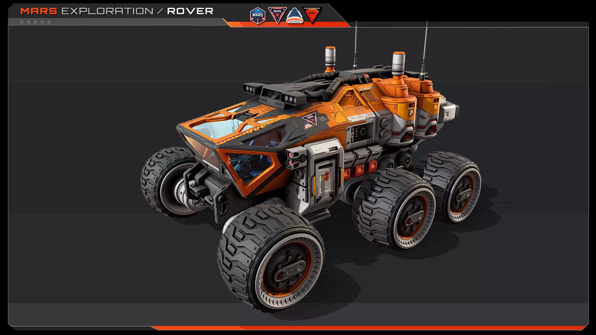 MARS Rover Low-poly 3D model_2