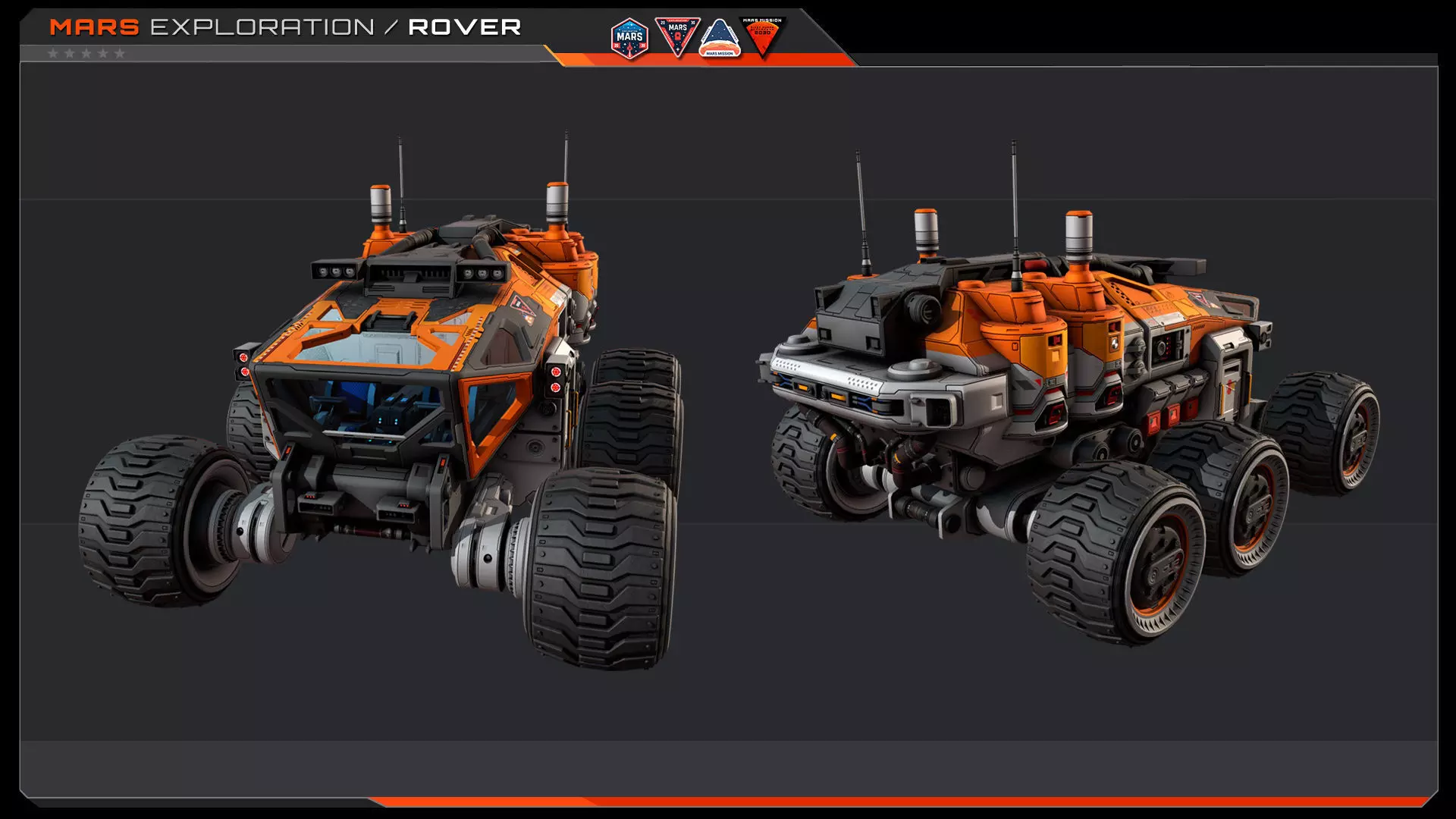 MARS Rover Low-poly 3D model_6