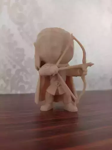 Elf Archer Miniature - Fantasy Bow Warrior Figurine