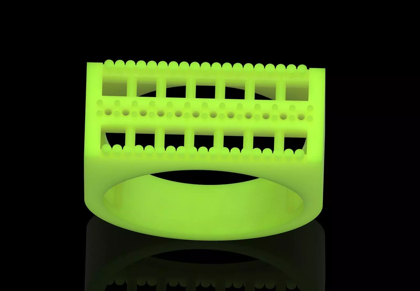 White Gold Ring with Sapphires and Diamonds Model mr0265 3D print model_29