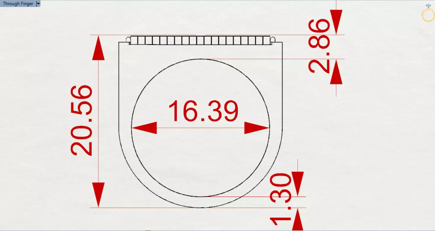 White Gold Ring with Sapphires and Diamonds Model mr0265 3D print model_26