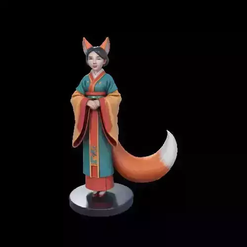2122  Fox Spirit Woman in Pu Song Ling Style  magic