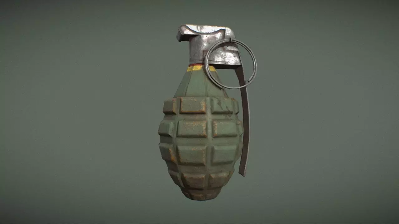 Grenade Pack Game Ready Low-poly 3D model_6
