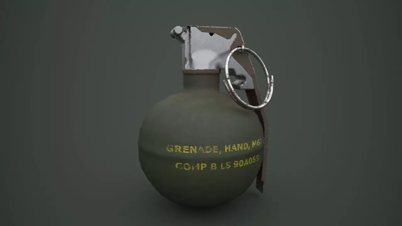 Grenade Pack Game Ready Low-poly 3D model_9