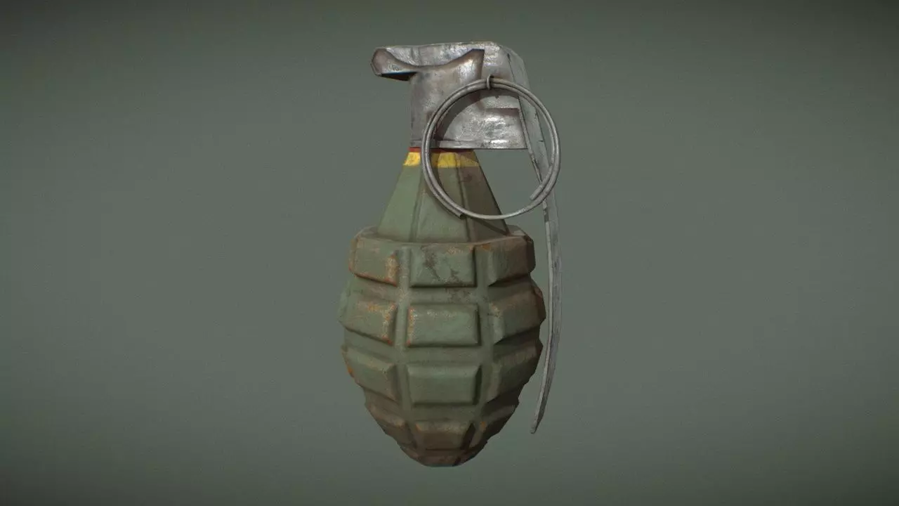 Grenade Pack Game Ready Low-poly 3D model_7