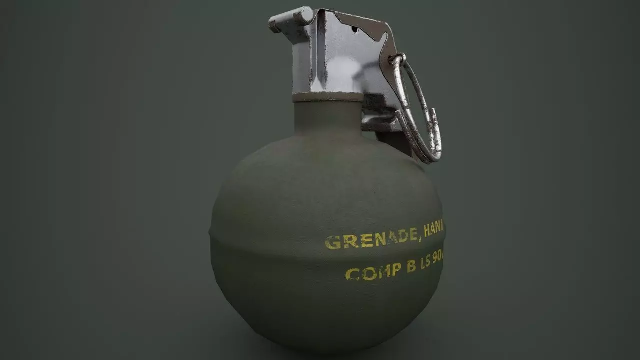 Grenade Pack Game Ready Low-poly 3D model_10