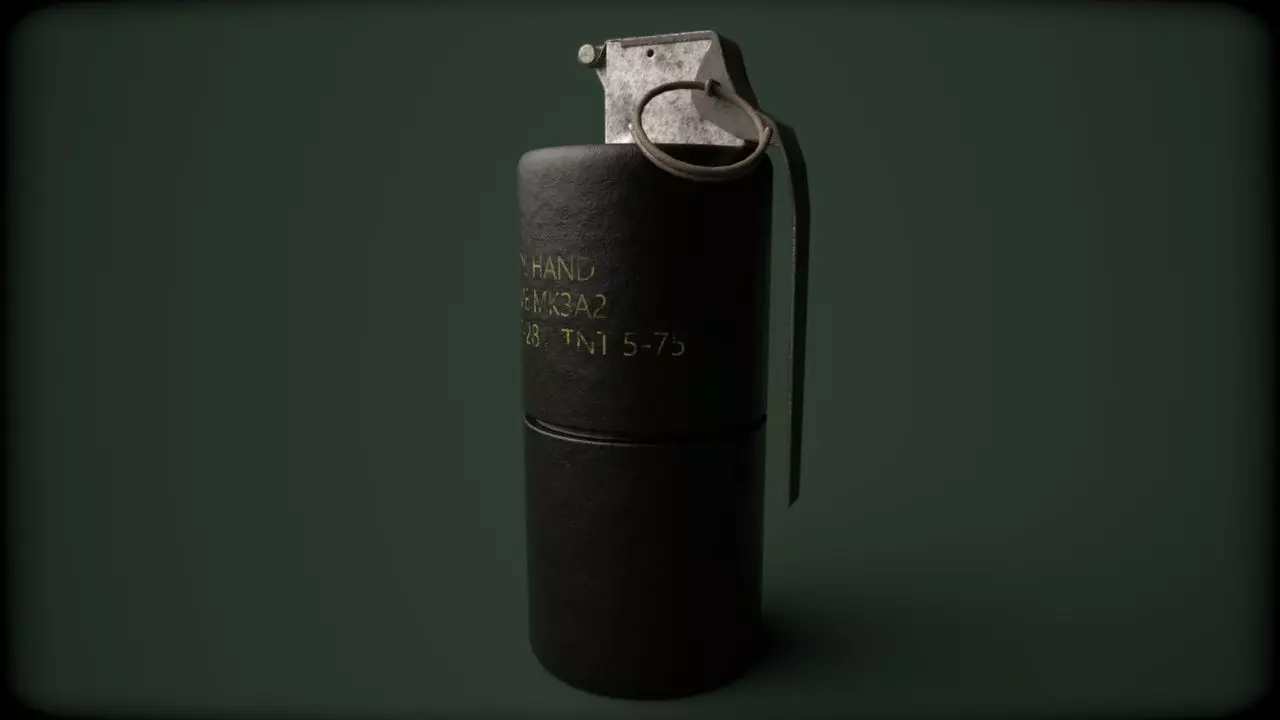 Grenade Pack Game Ready Low-poly 3D model_3