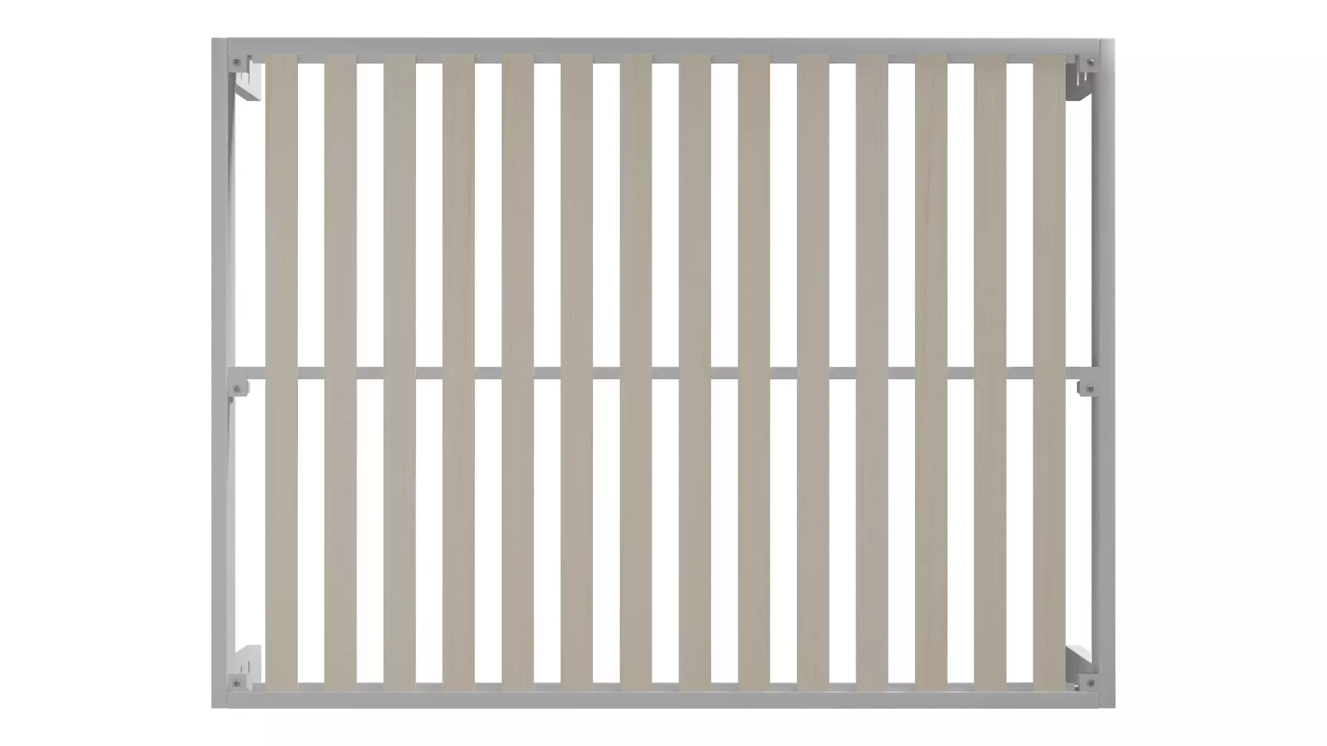 Metal Bed Frame with Wooden Pallet Base  Realistic 3D Model Low-poly 3D model_2