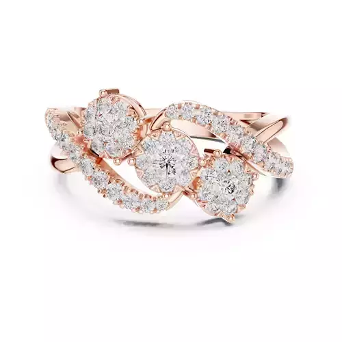 Diamond Cocktail Ring 3dm stl renders animation videos