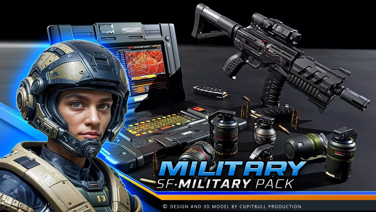 SF MILITARY Pack Low-poly 3D model_0