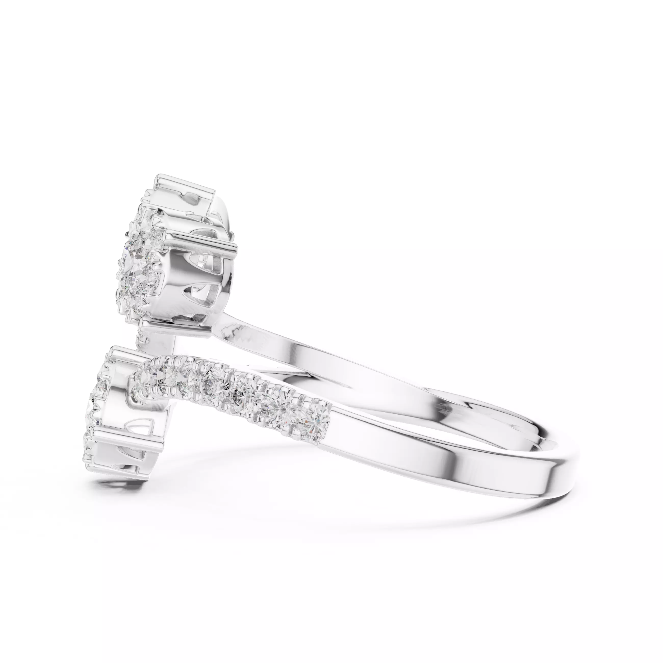 Diamond Cocktail Ring 3dm stl renders animation videos  3D print model_8