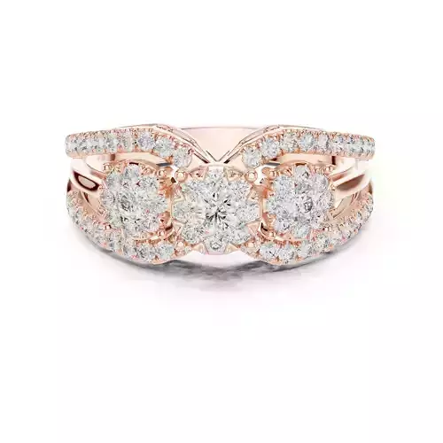 Diamond Cocktail Ring 3dm stl renders animation videos 3D print model