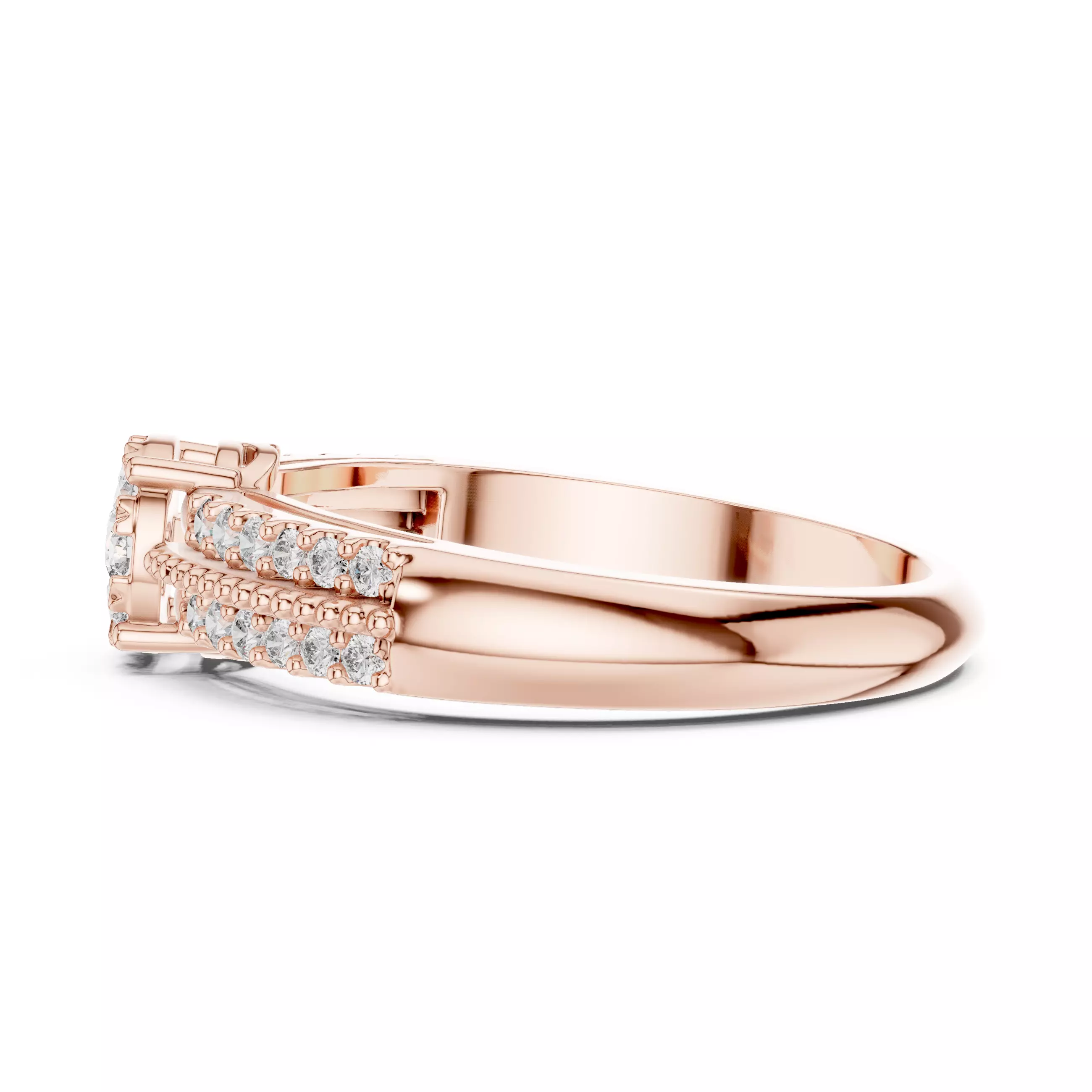 Diamond Cocktail Ring 3dm stl renders animation videos 3D print model_5